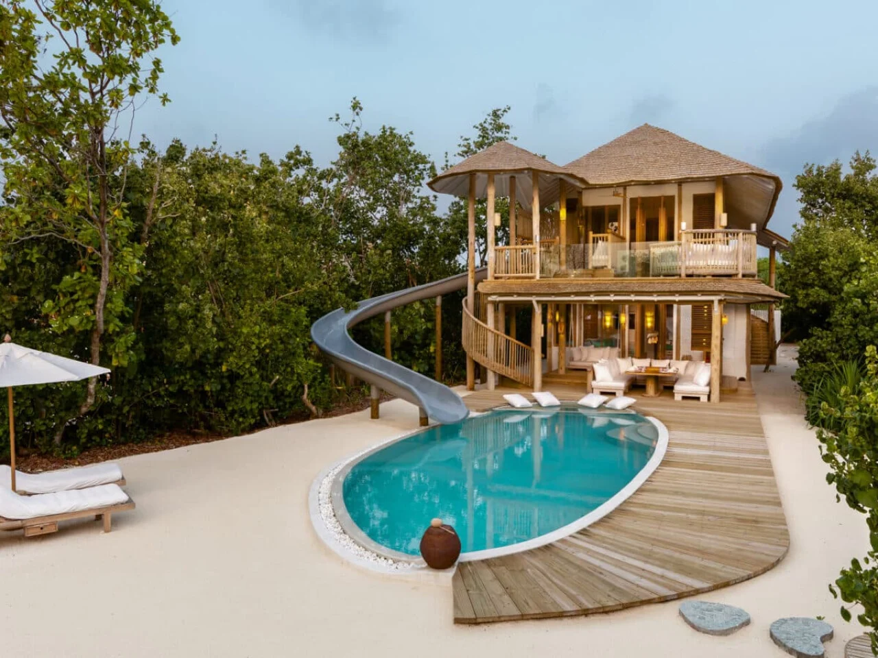 Luxury overwater villa in the Maldives